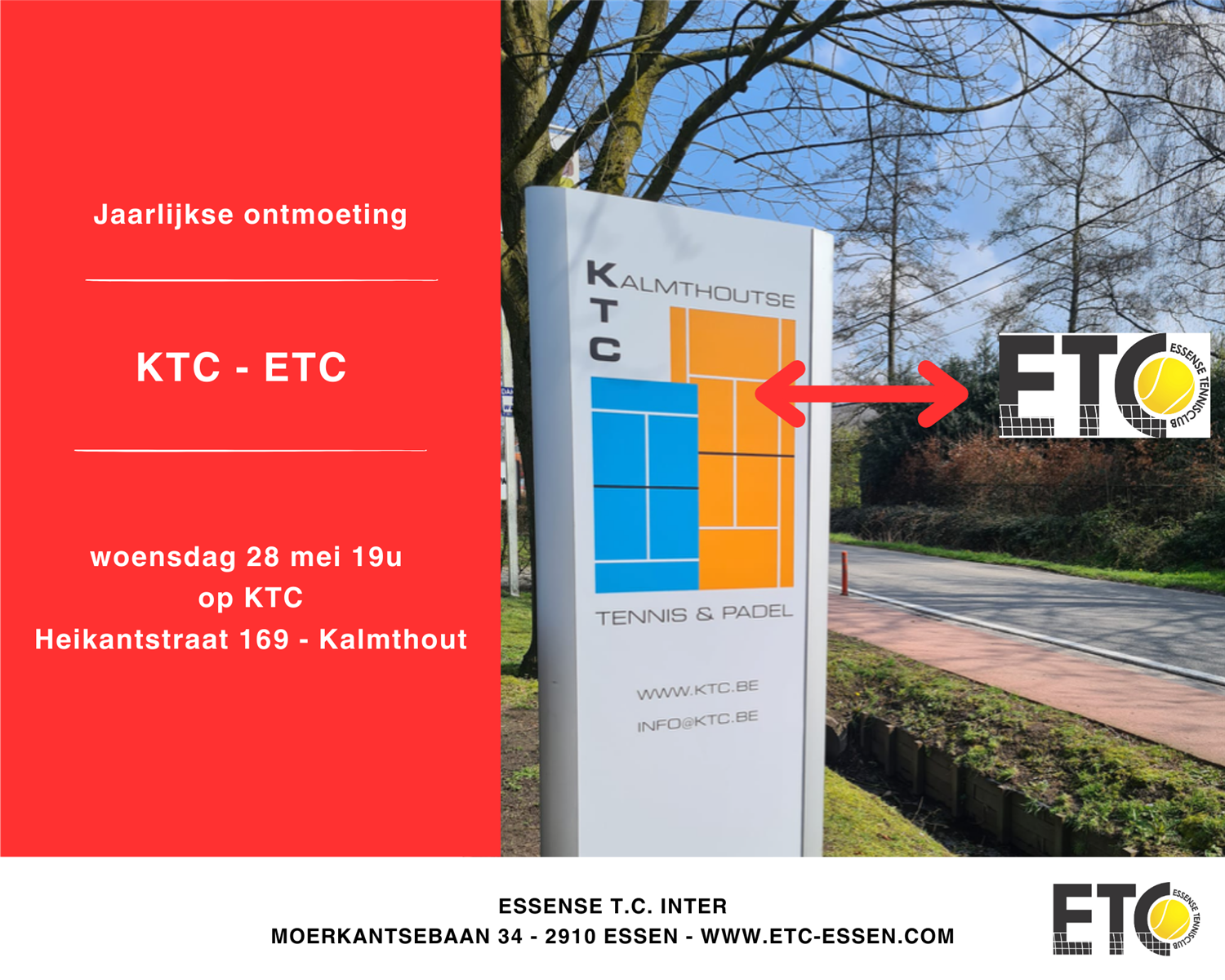 Ontmoeting KTC - ETC woensdag 28 mei